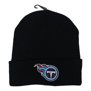 Tennessee Titans Embroidered Patch Cuffed Knit Beanie OSFM Cap Faux Fur Lined